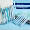 image:imageMr Pen Pastel Green Gel Pens Set 12 Pack  Black Ink Cute Writing Pens with 1 Aesthetic Highlighter 05 mm Smooth Gel Pens for Journaling Aesthetic Girly StationeryPastel Blue Barrel