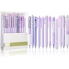 image:imageMr Pen Pastel Green Gel Pens Set 12 Pack  Black Ink Cute Writing Pens with 1 Aesthetic Highlighter 05 mm Smooth Gel Pens for Journaling Aesthetic Girly StationeryPastel Purple Barrel