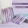image:imageMr Pen Pastel Green Gel Pens Set 12 Pack  Black Ink Cute Writing Pens with 1 Aesthetic Highlighter 05 mm Smooth Gel Pens for Journaling Aesthetic Girly StationeryPastel Purple Barrel