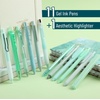 image:imageMr Pen Pastel Green Gel Pens Set 12 Pack  Black Ink Cute Writing Pens with 1 Aesthetic Highlighter 05 mm Smooth Gel Pens for Journaling Aesthetic Girly StationeryPastel Green Barrel