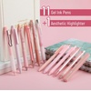image:imageMr Pen Pastel Green Gel Pens Set 12 Pack  Black Ink Cute Writing Pens with 1 Aesthetic Highlighter 05 mm Smooth Gel Pens for Journaling Aesthetic Girly StationeryPastel Pink Barrel