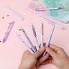 image:imageMr Pen Pastel Green Gel Pens Set 12 Pack  Black Ink Cute Writing Pens with 1 Aesthetic Highlighter 05 mm Smooth Gel Pens for Journaling Aesthetic Girly StationeryPastel Purple Barrel