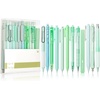 image:imageMr Pen Pastel Green Gel Pens Set 12 Pack  Black Ink Cute Writing Pens with 1 Aesthetic Highlighter 05 mm Smooth Gel Pens for Journaling Aesthetic Girly StationeryPastel Green Barrel