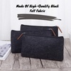 image:imageMr Pen Pencil Case Pencil Pouch 3 Pc Black Felt Small Pencil Case  Pencil pouch Small Pen Case Pen Bag Office Supplies Canvas Pencil Case Pencil Bags Pen PouchC Black