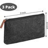 image:imageMr Pen Pencil Case Pencil Pouch 3 Pc Black Felt Small Pencil Case  Pencil pouch Small Pen Case Pen Bag Office Supplies Canvas Pencil Case Pencil Bags Pen PouchC Black