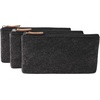 image:imageMr Pen Pencil Case Pencil Pouch 3 Pc Black Felt Small Pencil Case  Pencil pouch Small Pen Case Pen Bag Office Supplies Canvas Pencil Case Pencil Bags Pen PouchC Black