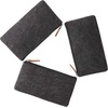 image:imageMr Pen Pencil Case Pencil Pouch 3 Pc Black Felt Small Pencil Case  Pencil pouch Small Pen Case Pen Bag Office Supplies Canvas Pencil Case Pencil Bags Pen PouchC Black