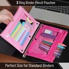 image:imageMr Pen Pencil Pouch for 3 Ring Binder 2 Pack 10x675 Smooth Zipper  Clear Window Large Capacity Pencil Case with 3 Reinforced Grommets for School Office Supplies Storage