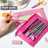 image:imageMr Pen Pencil Pouch for 3 Ring Binder 2 Pack 10x675 Smooth Zipper  Clear Window Large Capacity Pencil Case with 3 Reinforced Grommets for School Office Supplies Storage