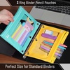 image:imageMr Pen Pencil Pouch for 3 Ring Binder 5 Pack 10x7 Smooth Zipper  Clear Window Large Capacity Pencil Case with 3 Reinforced Grommets for School Office Supplies StorageLagoon and Yellow