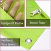 image:imageMr Pen Pencil Pouch for 3 Ring Binder 5 Pack 10x7 Smooth Zipper  Clear Window Large Capacity Pencil Case with 3 Reinforced Grommets for School Office Supplies StorageLight Blue and Light Green