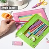 image:imageMr Pen Pencil Pouch for 3 Ring Binder 5 Pack 10x7 Smooth Zipper  Clear Window Large Capacity Pencil Case with 3 Reinforced Grommets for School Office Supplies StoragePink and Green