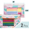 image:imageMr Pen Pencil Pouch for 3 Ring Binder 5 Pack 10x7 Smooth Zipper  Clear Window Large Capacity Pencil Case with 3 Reinforced Grommets for School Office Supplies StorageTropical Leaves