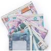 image:imageMr Pen Pencil Pouch for 3 Ring Binder 5 Pack 10x7 Smooth Zipper  Clear Window Large Capacity Pencil Case with 3 Reinforced Grommets for School Office Supplies StorageAbstract Apricot
