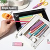 image:imageMr Pen Pencil Pouch for 3 Ring Binder 5 Pack 10x7 Smooth Zipper  Clear Window Large Capacity Pencil Case with 3 Reinforced Grommets for School Office Supplies StorageBlack and White