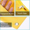 image:imageMr Pen Pencil Pouch for 3 Ring Binder 5 Pack 10x7 Smooth Zipper  Clear Window Large Capacity Pencil Case with 3 Reinforced Grommets for School Office Supplies StorageLagoon and Yellow