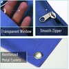image:imageMr Pen Pencil Pouch for 3 Ring Binder 5 Pack 10x7 Smooth Zipper  Clear Window Large Capacity Pencil Case with 3 Reinforced Grommets for School Office Supplies StorageBlue Shades