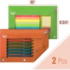 image:imageMr Pen Pencil Pouch for 3 Ring Binder 5 Pack 10x7 Smooth Zipper  Clear Window Large Capacity Pencil Case with 3 Reinforced Grommets for School Office Supplies StorageGreen and Orange