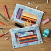 image:imageMr Pen Pencil Pouch for 3 Ring Binder 5 Pack 10x7 Smooth Zipper  Clear Window Large Capacity Pencil Case with 3 Reinforced Grommets for School Office Supplies StorageSpring Flowers