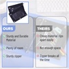 image:imageMr Pen Pencil Pouch for 3 Ring Binder 5 Pack 10x7 Smooth Zipper  Clear Window Large Capacity Pencil Case with 3 Reinforced Grommets for School Office Supplies StorageBlack
