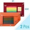 image:imageMr Pen Pencil Pouch for 3 Ring Binder 5 Pack 10x7 Smooth Zipper  Clear Window Large Capacity Pencil Case with 3 Reinforced Grommets for School Office Supplies StorageRed and Orange