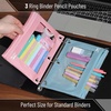 image:imageMr Pen Pencil Pouch for 3 Ring Binder 5 Pack 10x7 Smooth Zipper  Clear Window Large Capacity Pencil Case with 3 Reinforced Grommets for School Office Supplies StorageBlue and Pink