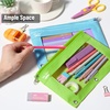 image:imageMr Pen Pencil Pouch for 3 Ring Binder 5 Pack 10x7 Smooth Zipper  Clear Window Large Capacity Pencil Case with 3 Reinforced Grommets for School Office Supplies StorageLight Blue and Light Green