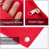 image:imageMr Pen Pencil Pouch for 3 Ring Binder 5 Pack 10x7 Smooth Zipper  Clear Window Large Capacity Pencil Case with 3 Reinforced Grommets for School Office Supplies StorageRed and Magenta