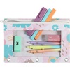 image:imageMr Pen Pencil Pouch for 3 Ring Binder 5 Pack 10x7 Smooth Zipper  Clear Window Large Capacity Pencil Case with 3 Reinforced Grommets for School Office Supplies StorageTropical Leaves