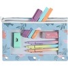 image:imageMr Pen Pencil Pouch for 3 Ring Binder 5 Pack 10x7 Smooth Zipper  Clear Window Large Capacity Pencil Case with 3 Reinforced Grommets for School Office Supplies StorageSpring Flowers
