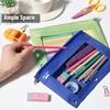 image:imageMr Pen Pencil Pouch for 3 Ring Binder 5 Pack 10x7 Smooth Zipper  Clear Window Large Capacity Pencil Case with 3 Reinforced Grommets for School Office Supplies StorageDark Blue and Green