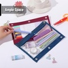 image:imageMr Pen Pencil Pouch for 3 Ring Binder 5 Pack 10x7 Smooth Zipper  Clear Window Large Capacity Pencil Case with 3 Reinforced Grommets for School Office Supplies StorageVintage