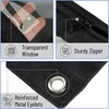 image:imageMr Pen Pencil Pouch for 3 Ring Binder 5 Pack 10x7 Smooth Zipper  Clear Window Large Capacity Pencil Case with 3 Reinforced Grommets for School Office Supplies StorageBlack