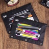 image:imageMr Pen Pencil Pouch for 3 Ring Binder 5 Pack 10x7 Smooth Zipper  Clear Window Large Capacity Pencil Case with 3 Reinforced Grommets for School Office Supplies StorageBlack