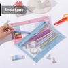 image:imageMr Pen Pencil Pouch for 3 Ring Binder 5 Pack 10x7 Smooth Zipper  Clear Window Large Capacity Pencil Case with 3 Reinforced Grommets for School Office Supplies StoragePastel