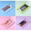 image:imageMr Pen Pencil Pouch for 3 Ring Binder 5 Pack 10x7 Smooth Zipper  Clear Window Large Capacity Pencil Case with 3 Reinforced Grommets for School Office Supplies StorageBright