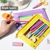 image:imageMr Pen Pencil Pouch for 3 Ring Binder 5 Pack 10x7 Smooth Zipper  Clear Window Large Capacity Pencil Case with 3 Reinforced Grommets for School Office Supplies StorageYellow and Purple