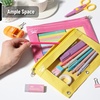 image:imageMr Pen Pencil Pouch for 3 Ring Binder 5 Pack 10x7 Smooth Zipper  Clear Window Large Capacity Pencil Case with 3 Reinforced Grommets for School Office Supplies StoragePink and Yellow