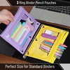 image:imageMr Pen Pencil Pouch for 3 Ring Binder 5 Pack 10x7 Smooth Zipper  Clear Window Large Capacity Pencil Case with 3 Reinforced Grommets for School Office Supplies StorageYellow and Purple