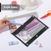 image:imageMr Pen Pencil Pouch for 3 Ring Binder 5 Pack 10x7 Smooth Zipper  Clear Window Large Capacity Pencil Case with 3 Reinforced Grommets for School Office Supplies StorageBlack  white shades
