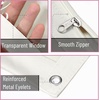 image:imageMr Pen Pencil Pouch for 3 Ring Binder 5 Pack 10x7 Smooth Zipper  Clear Window Large Capacity Pencil Case with 3 Reinforced Grommets for School Office Supplies StorageGrey and Beige