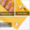 image:imageMr Pen Pencil Pouch for 3 Ring Binder 5 Pack 10x7 Smooth Zipper  Clear Window Large Capacity Pencil Case with 3 Reinforced Grommets for School Office Supplies StorageOlive and Amber