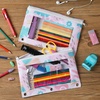 image:imageMr Pen Pencil Pouch for 3 Ring Binder 5 Pack 10x7 Smooth Zipper  Clear Window Large Capacity Pencil Case with 3 Reinforced Grommets for School Office Supplies StorageTropical Leaves