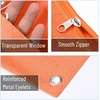 image:imageMr Pen Pencil Pouch for 3 Ring Binder 5 Pack 10x7 Smooth Zipper  Clear Window Large Capacity Pencil Case with 3 Reinforced Grommets for School Office Supplies StorageRed and Orange