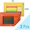 image:imageMr Pen Pencil Pouch for 3 Ring Binder 5 Pack 10x7 Smooth Zipper  Clear Window Large Capacity Pencil Case with 3 Reinforced Grommets for School Office Supplies StorageYellow and Orange
