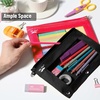 image:imageMr Pen Pencil Pouch for 3 Ring Binder 5 Pack 10x7 Smooth Zipper  Clear Window Large Capacity Pencil Case with 3 Reinforced Grommets for School Office Supplies StorageRed and Black