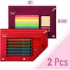 image:imageMr Pen Pencil Pouch for 3 Ring Binder 5 Pack 10x7 Smooth Zipper  Clear Window Large Capacity Pencil Case with 3 Reinforced Grommets for School Office Supplies StorageRed and Magenta
