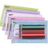 image:imageMr Pen Pencil Pouch for 3 Ring Binder 5 Pack 10x7 Smooth Zipper  Clear Window Large Capacity Pencil Case with 3 Reinforced Grommets for School Office Supplies StorageBright