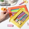image:imageMr Pen Pencil Pouch for 3 Ring Binder 5 Pack 10x7 Smooth Zipper  Clear Window Large Capacity Pencil Case with 3 Reinforced Grommets for School Office Supplies StorageYellow and Orange