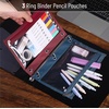 image:imageMr Pen Pencil Pouch for 3 Ring Binder 5 Pack 10x7 Smooth Zipper  Clear Window Large Capacity Pencil Case with 3 Reinforced Grommets for School Office Supplies StorageVintage